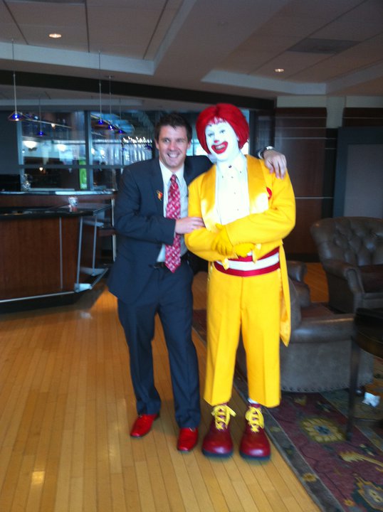 Tony with Ronald representing the Red Shoes