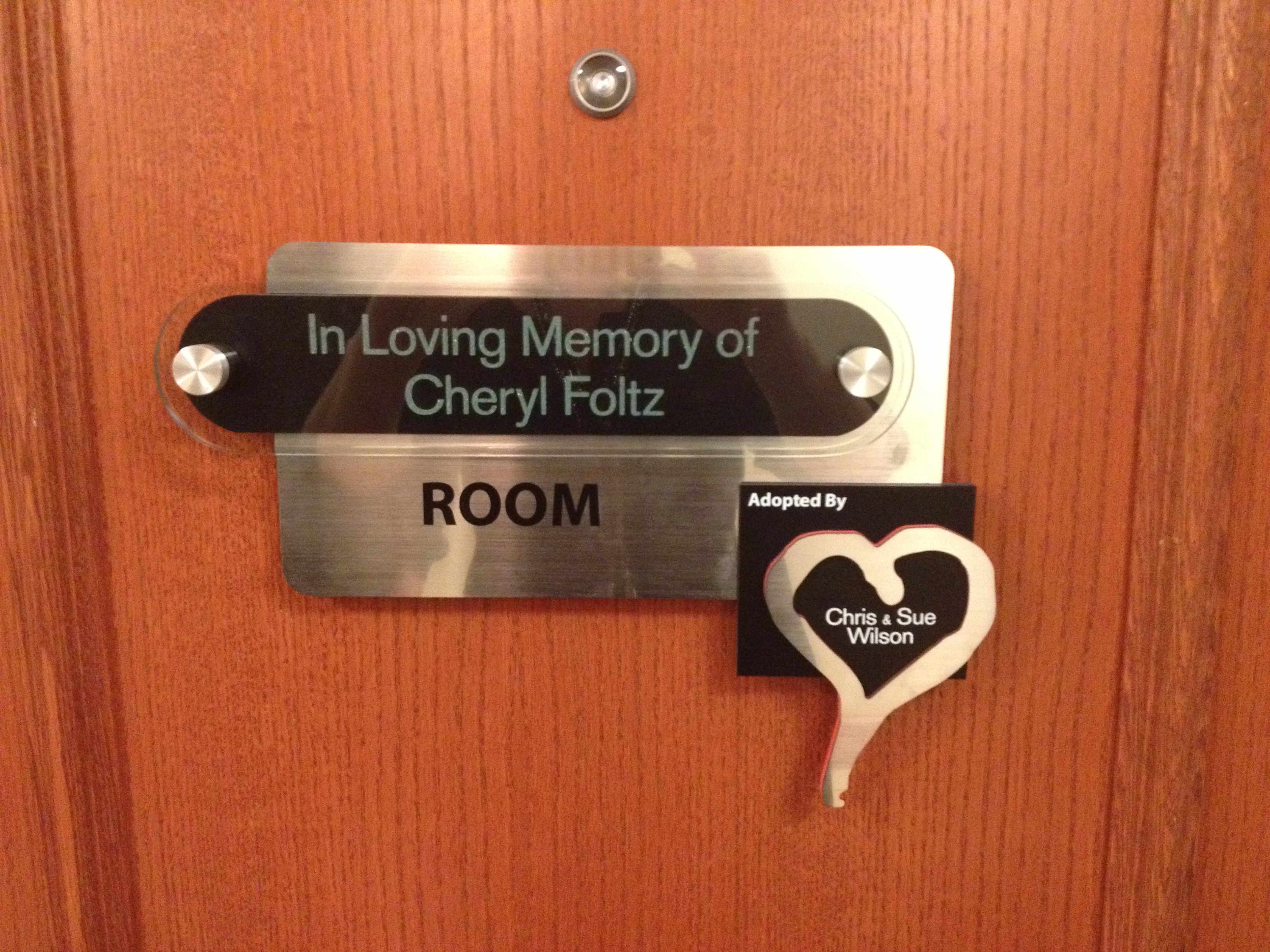 The guest room named in honor of Cheryl
